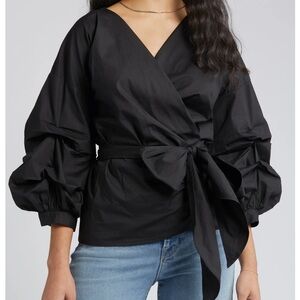 Anna Tie Waist Wrap Top